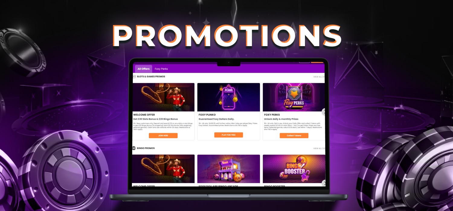 promotions for foxy bingo users