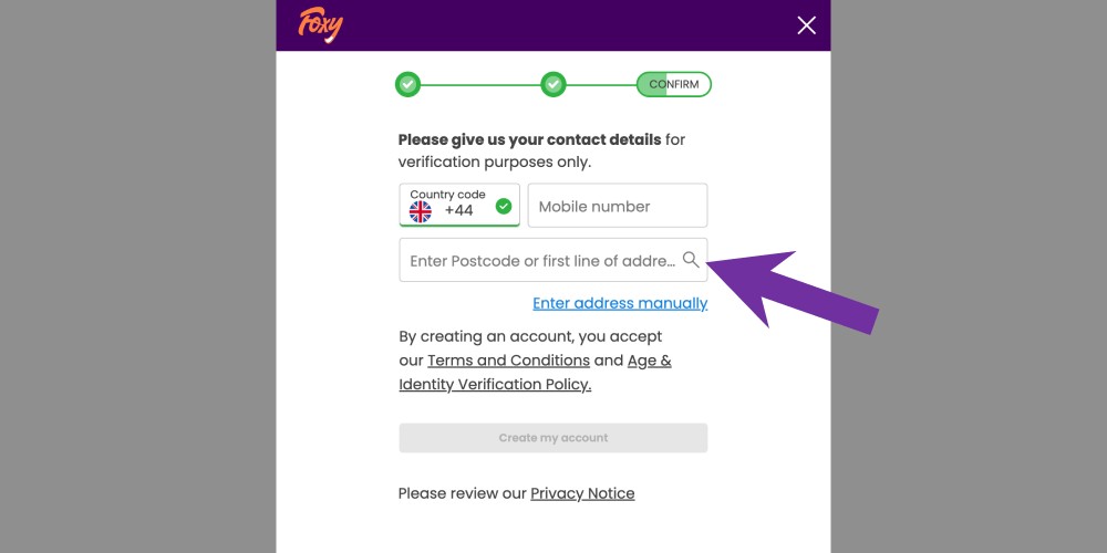 provide address details